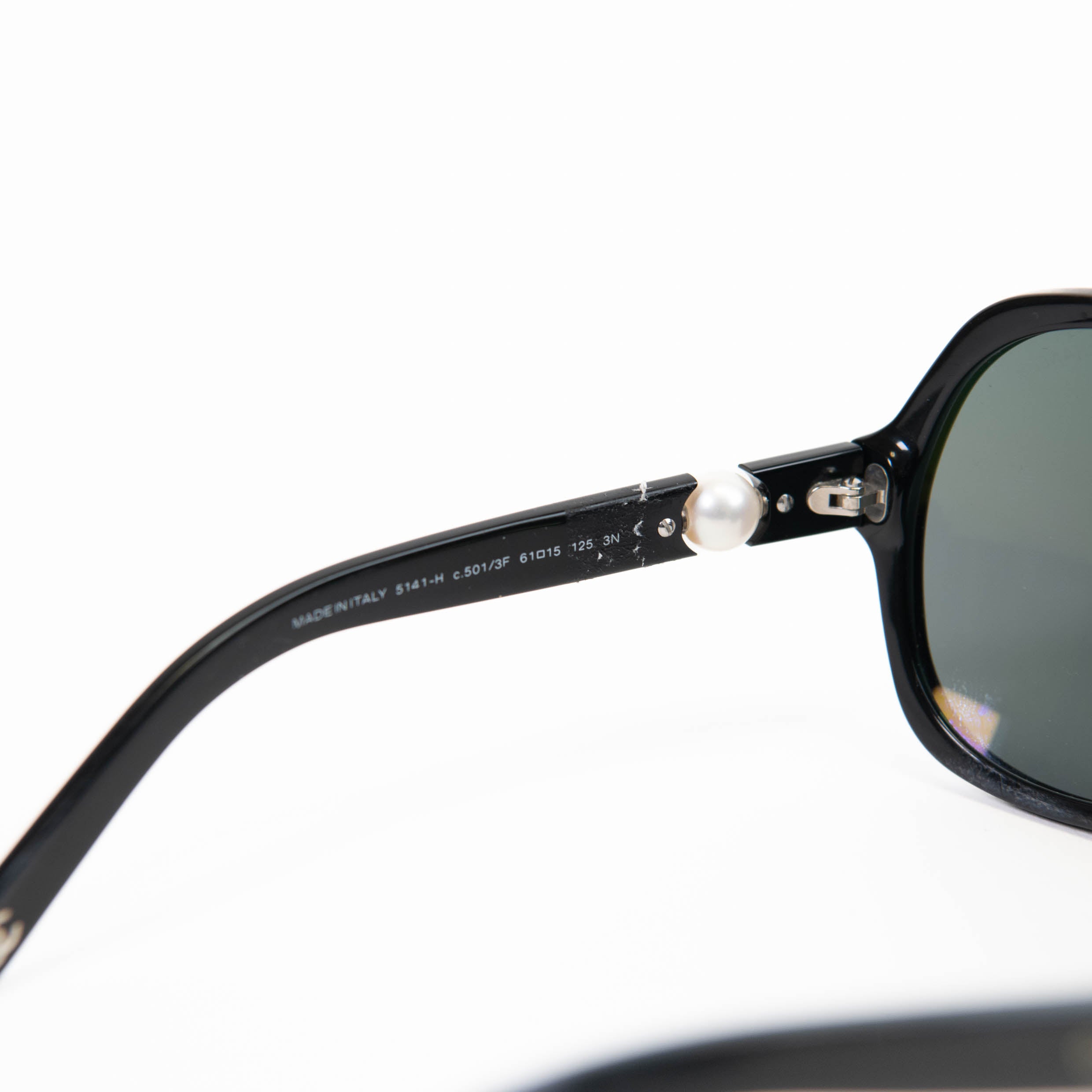 Chanel Black and Pearl Sunglasses 5141-H – On Que Style
