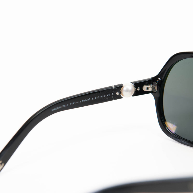 Chanel Black and  Pearl Sunglasses 5141-H