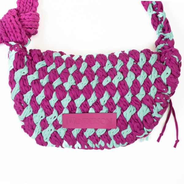 J.W. Anderson Pink & Mint Knit Shoulder Bag