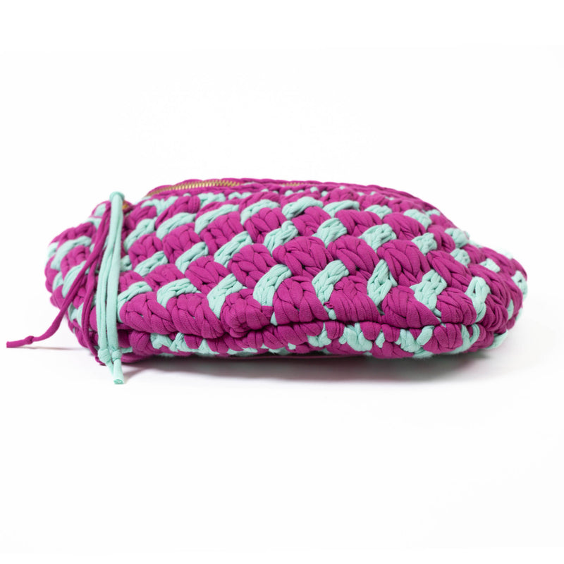 J.W. Anderson Pink & Mint Knit Shoulder Bag