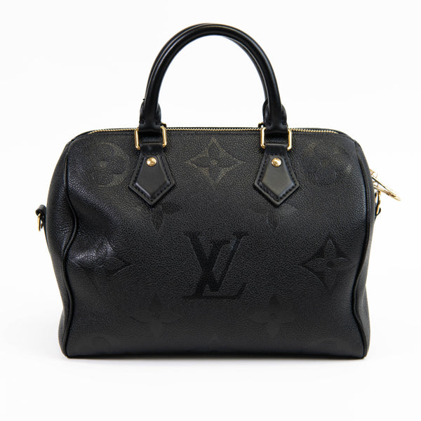 Louis Vuitton Black Empreinte Monogram Leather Giant Speedy Bandouliere 25