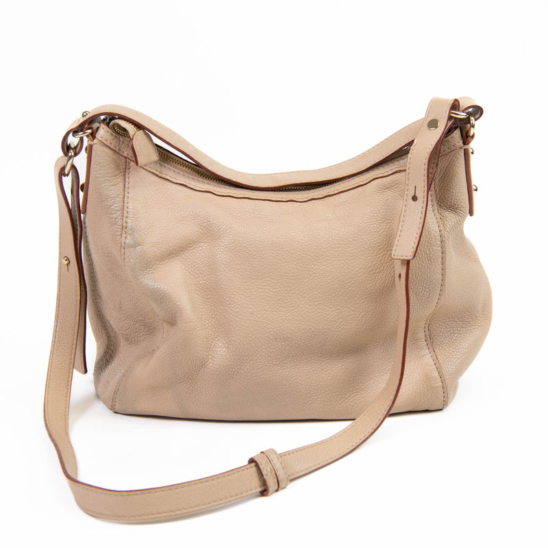 Kate Spade Beige Pebbled Leather Hobo Bag