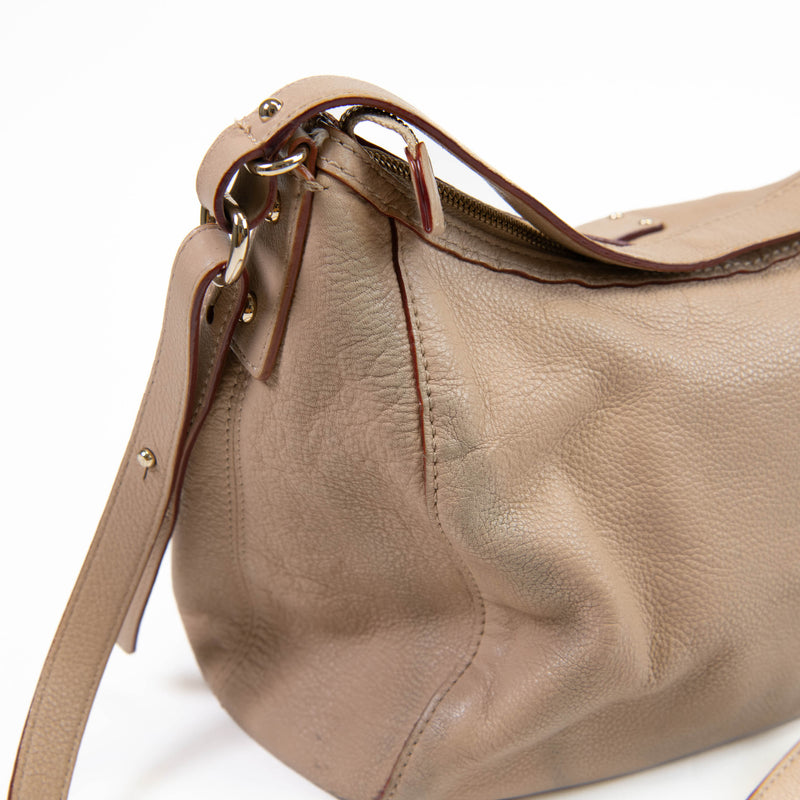 Kate Spade Beige Pebbled Leather Hobo Bag