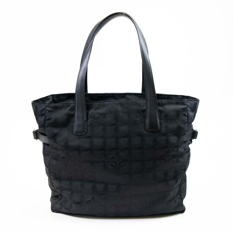 Chanel  Black Nylon Medium Travel Tote