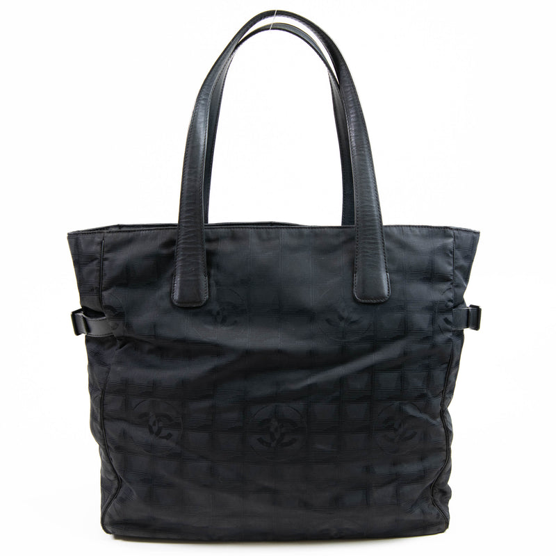 Chanel  Black Nylon Medium Travel Tote