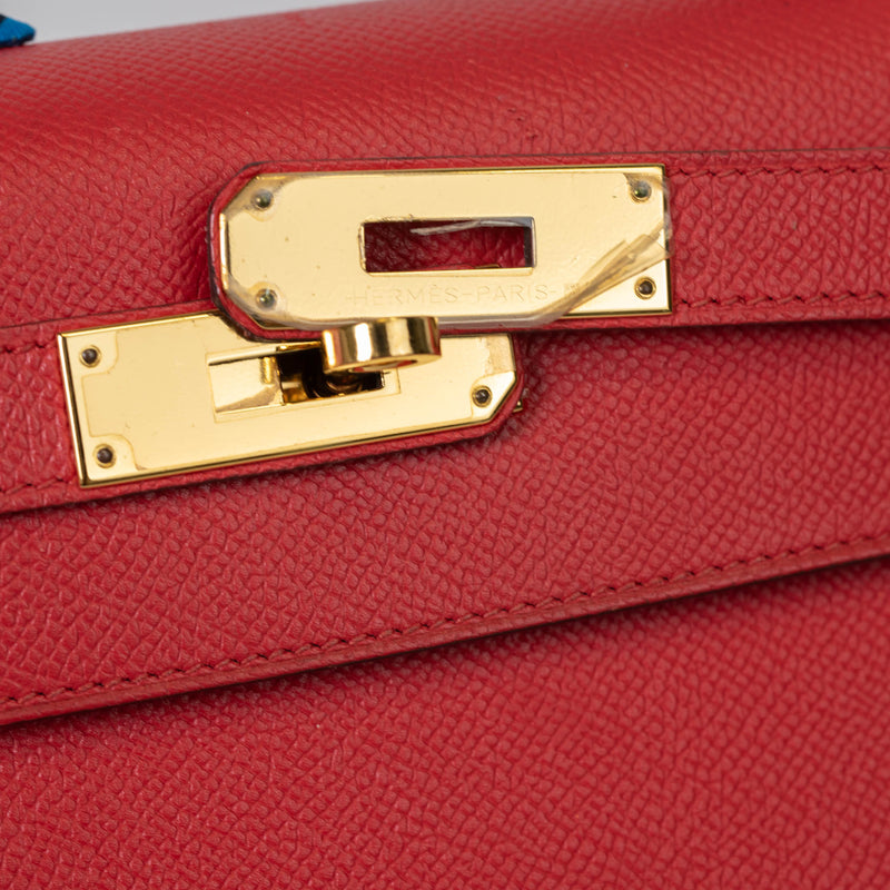 Hermes Rouge Tomate Epsom Leather Kelly Sellier 28cm Gold Hardware
