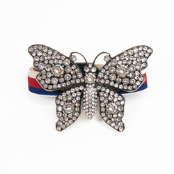 Gucci  Web Crystal Butterfly Bracelet