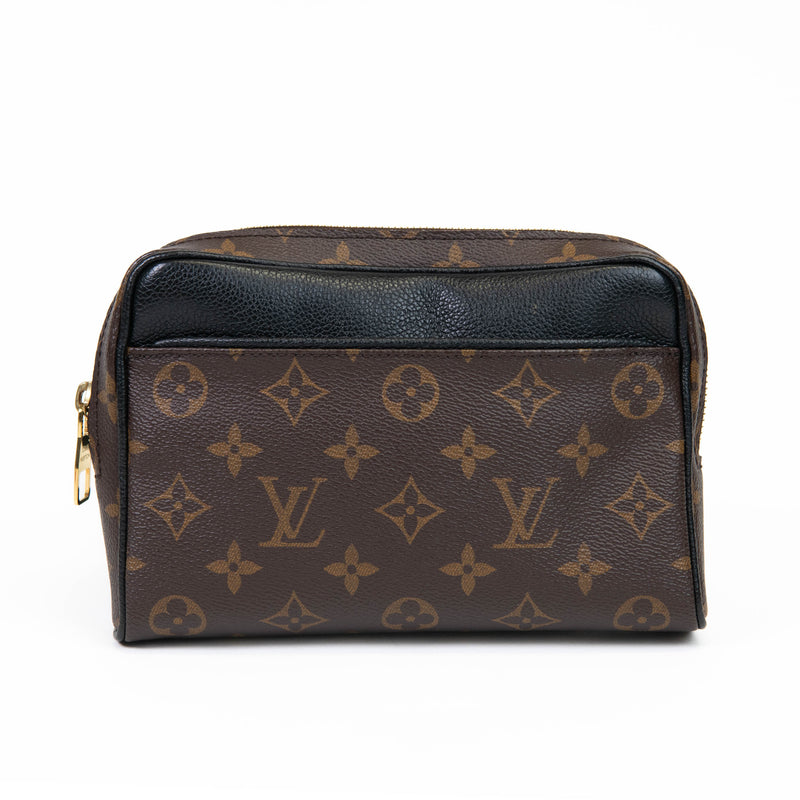 Louis Vuitton Brown Monogram Coated Canvas Uniformes Black Leather Belt Bag