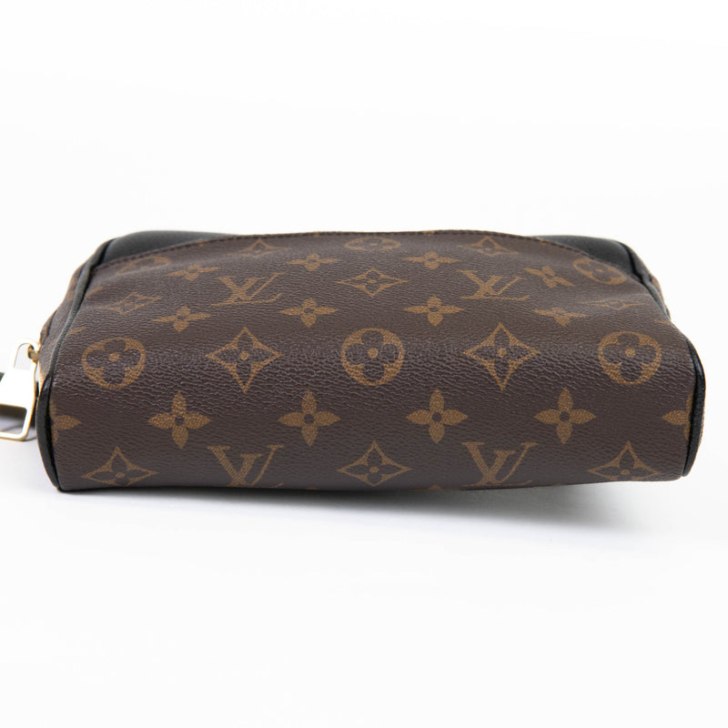 Louis Vuitton Brown Monogram Coated Canvas Uniformes Black Leather Belt Bag