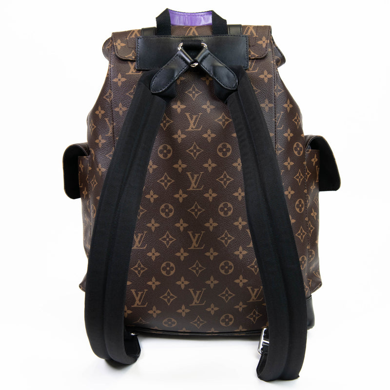 Louis Vuitton Monogram Macassar Purple Christopher MM Backpack