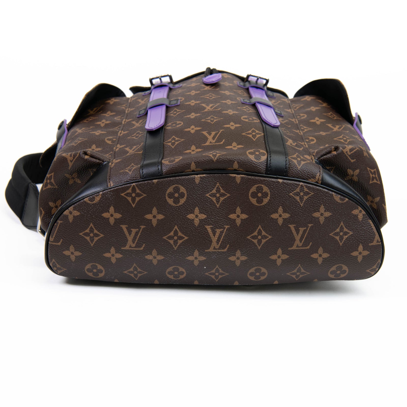 Louis Vuitton Monogram Macassar Purple Christopher MM Backpack On Que Style