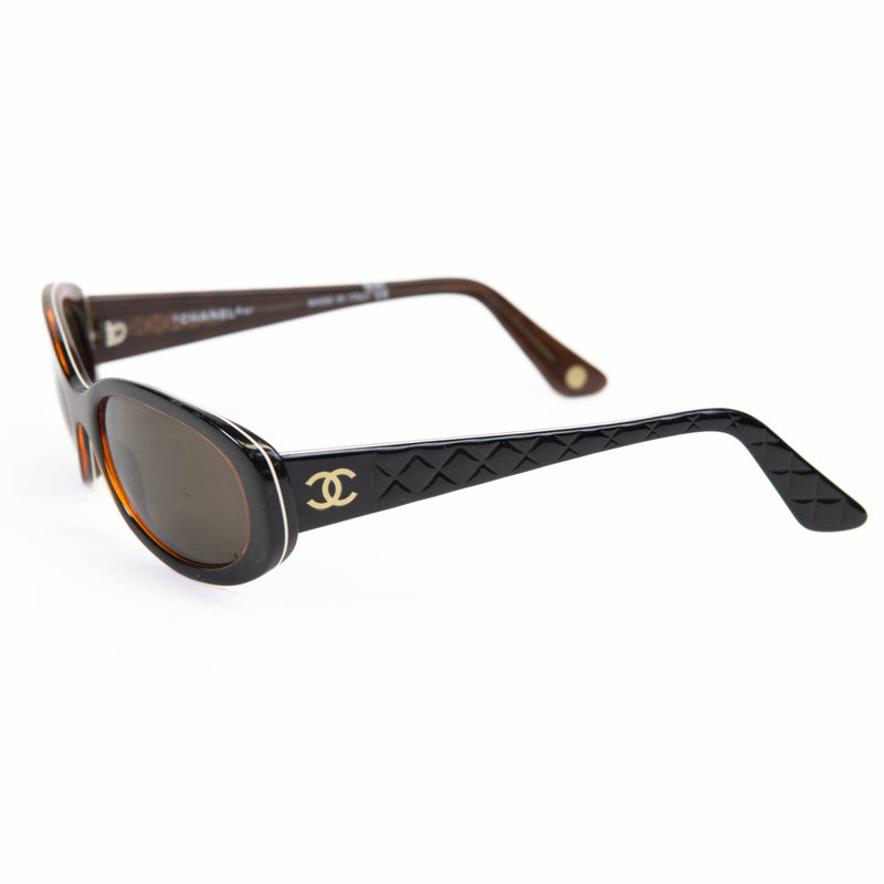 Chanel Black Quilted CC Logo Sunglasses- 5023