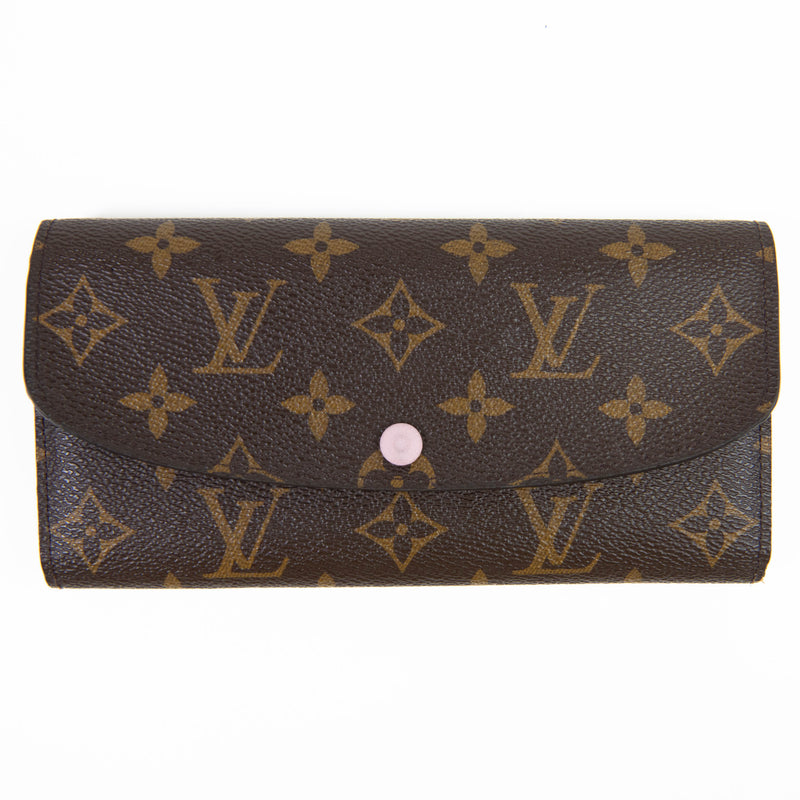 Louis Vuitton Brown Monogram Coated Canvas Rose Ballerine Emilie Wallet