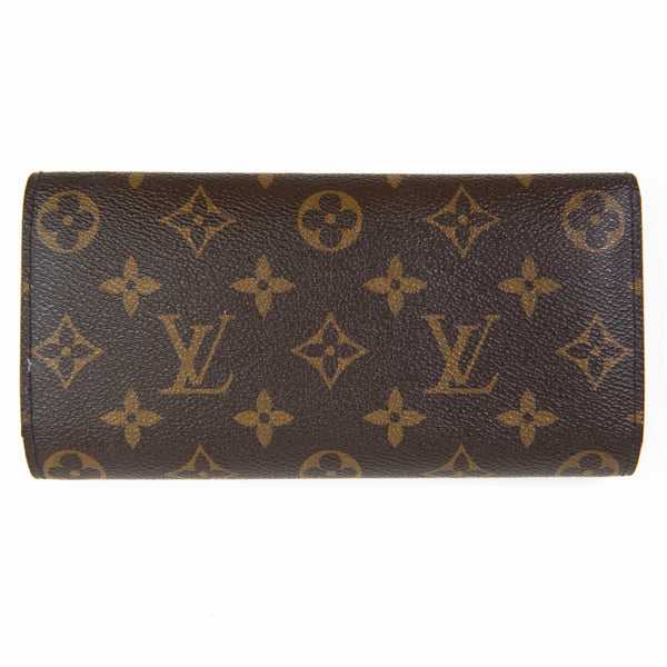 Louis Vuitton Brown Monogram Coated Canvas Rose Ballerine Emilie Wallet