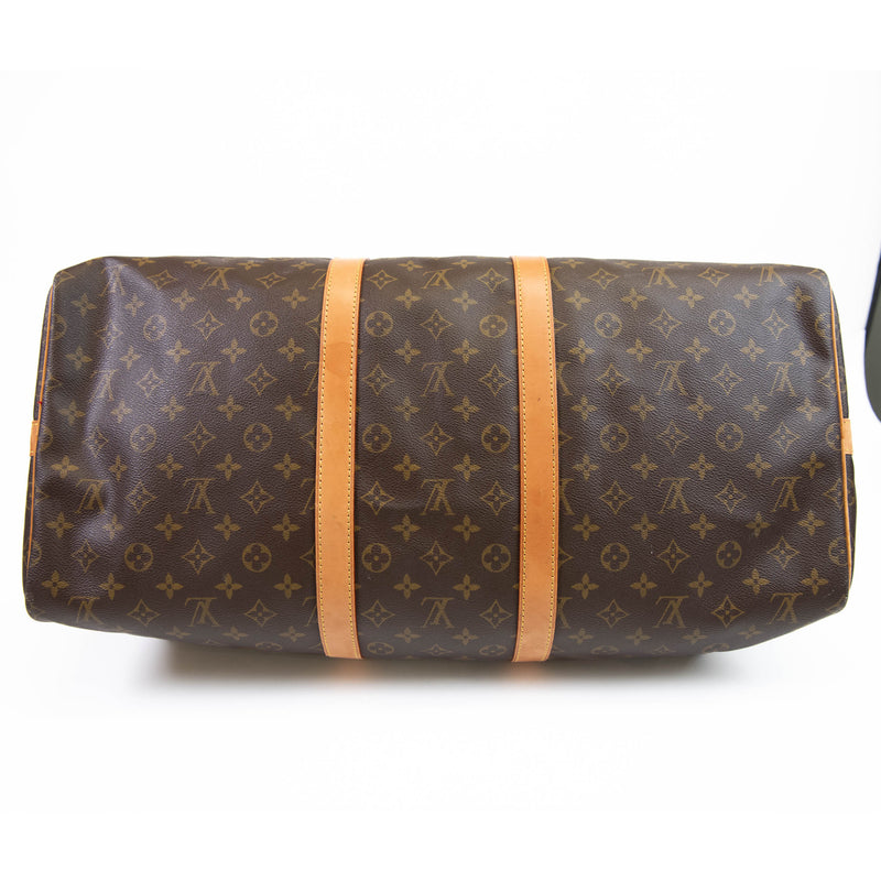 Louis Vuitton Brown Monogram Canvas Keepall Bandouliere 55