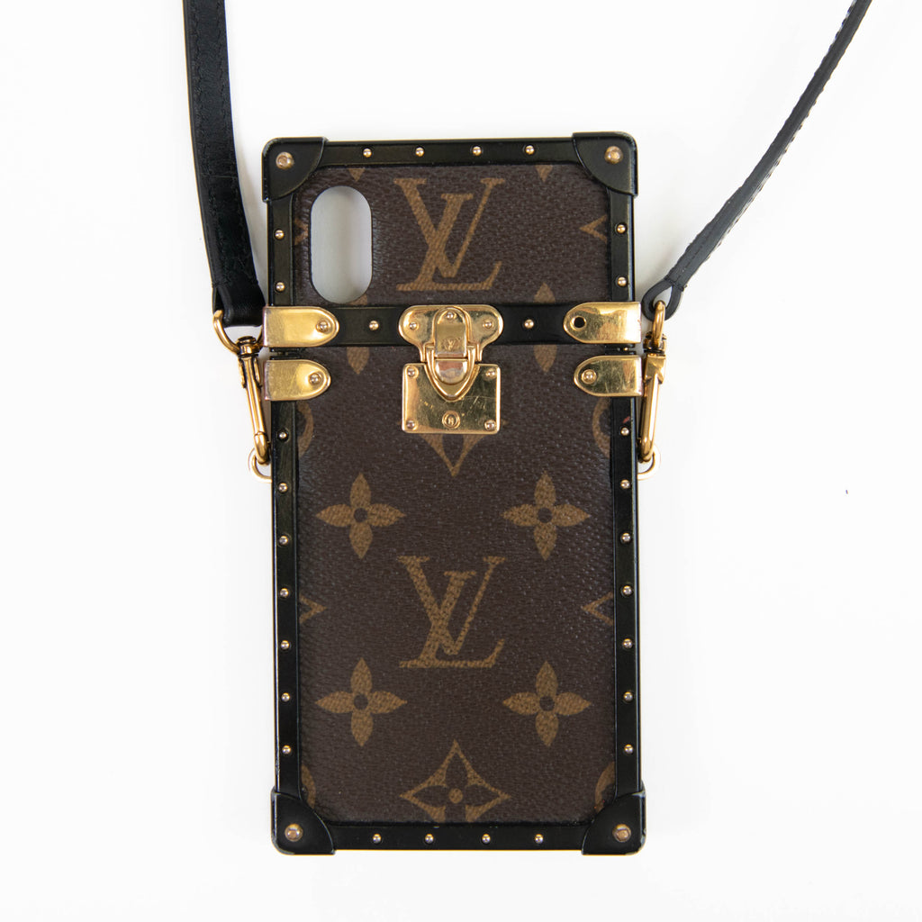 Louis Vuitton Brown Monogram Eye Trunk iPhone X/Xs Case with Strap – On Que  Style