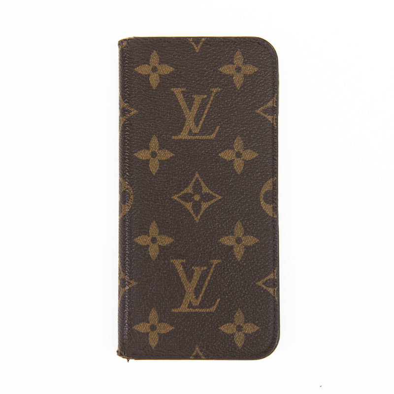 Louis Vuitton Brown Monogram Canvas iPhone XS Max Folio Case