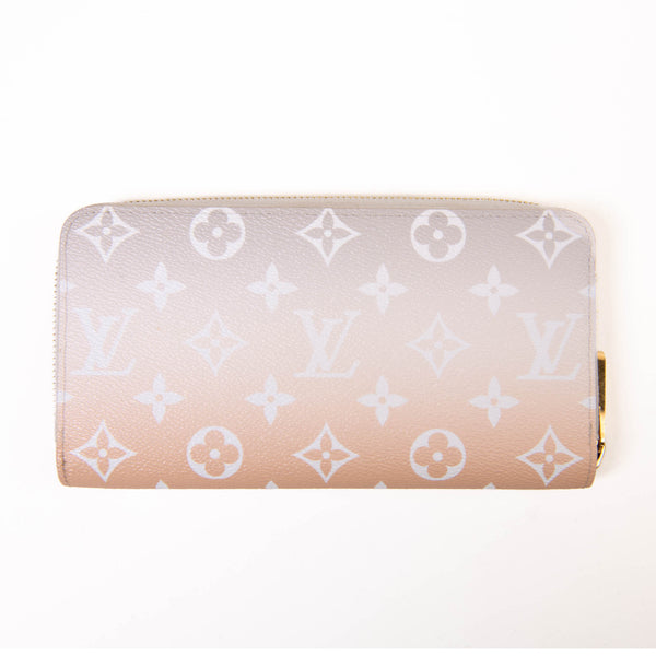 Louis Vuitton Tan & Pink Monogram Giant Canvas By The Pool Zippy Wallet