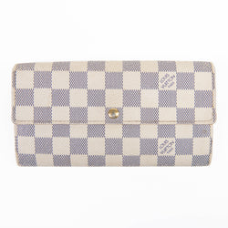 Louis Vuitton Cream and Blue Damier Azur Canvas Sarah Wallet