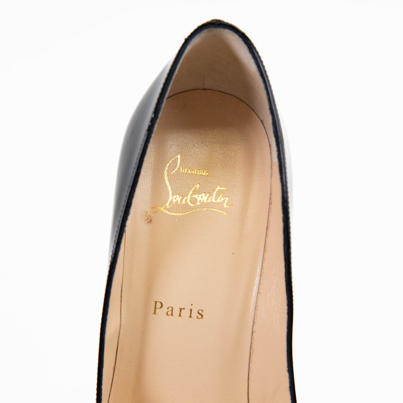 Christian Louboutin  Black Patent Pigalle Follies 100 Pumps Size 39