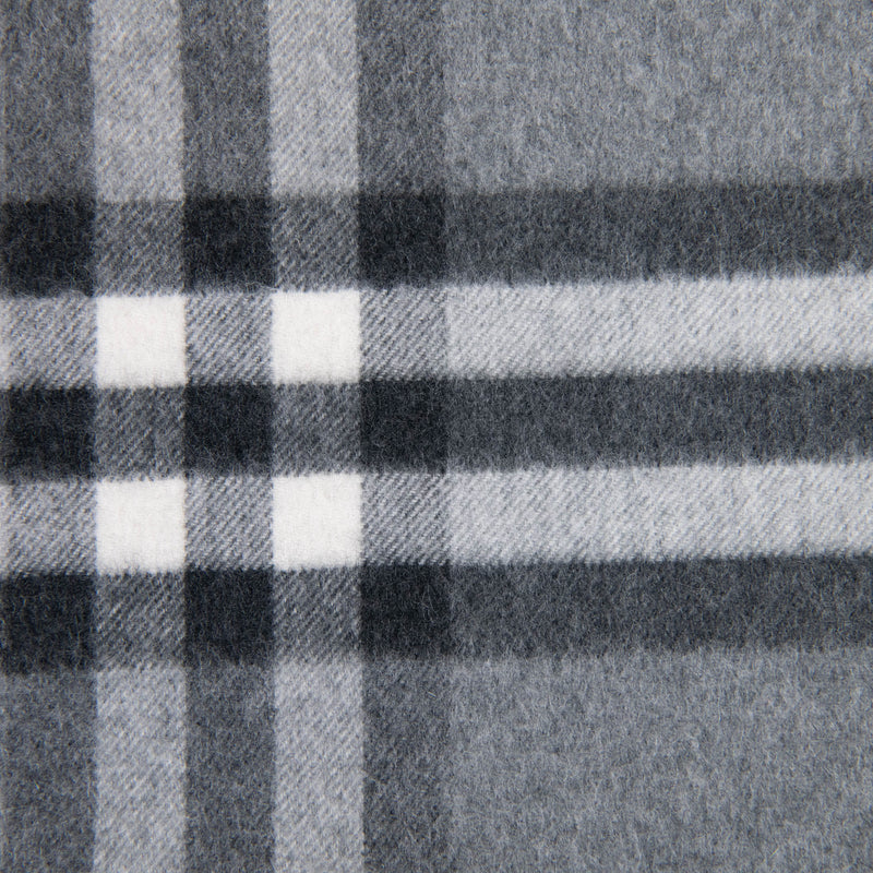 Burberry Scarf in Check Grey Cashmere