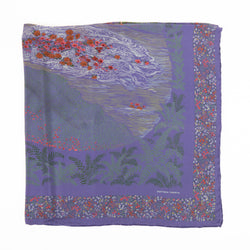 Bottega Veneta Purple and Floral Nature Print Scarf