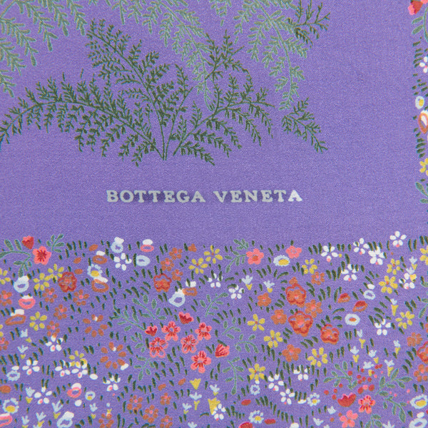 Bottega Veneta Purple and Floral Nature Print Scarf