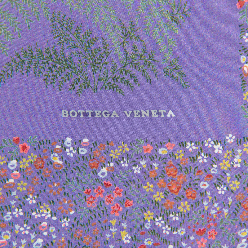 Bottega Veneta Purple and Floral Nature Print Scarf