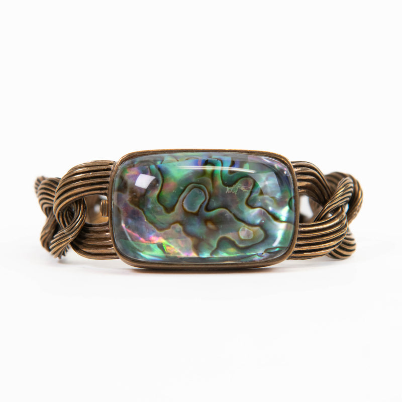 Stephen Dweck Woven Gold Abalone Bracelet