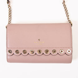 Kate Spade Light Pink Leather Paloma Road Flap Crossbody Bag