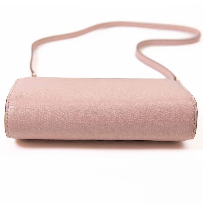 Kate Spade Light Pink Leather Paloma Road Flap Crossbody Bag