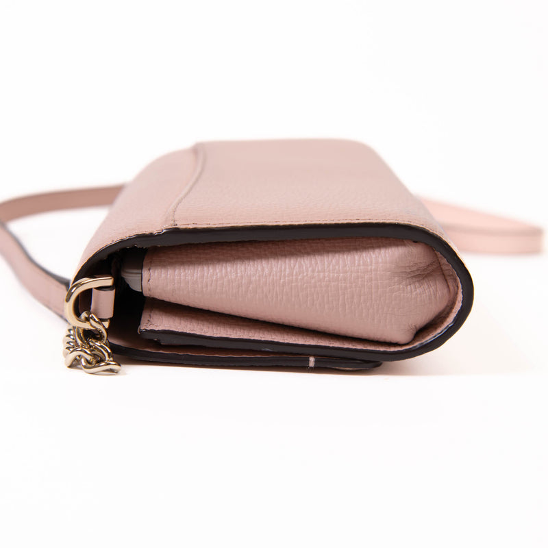 Kate Spade Light Pink Leather Paloma Road Flap Crossbody Bag