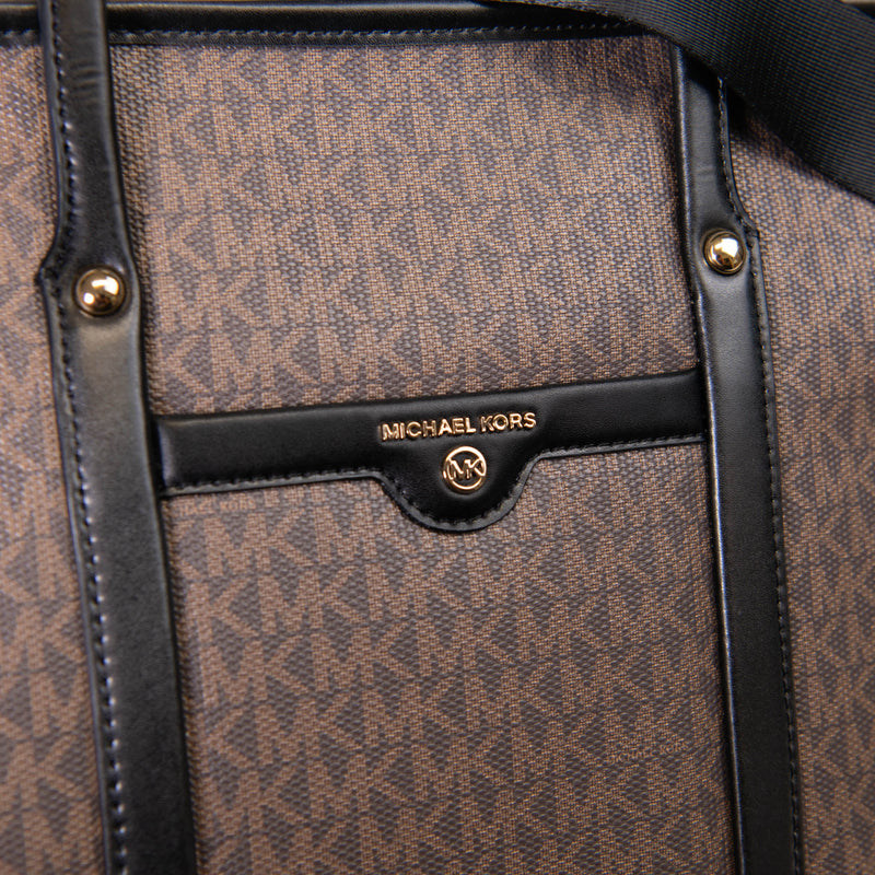 Michael Kors Brown Monogram Canvas Beck Large Tote Bag