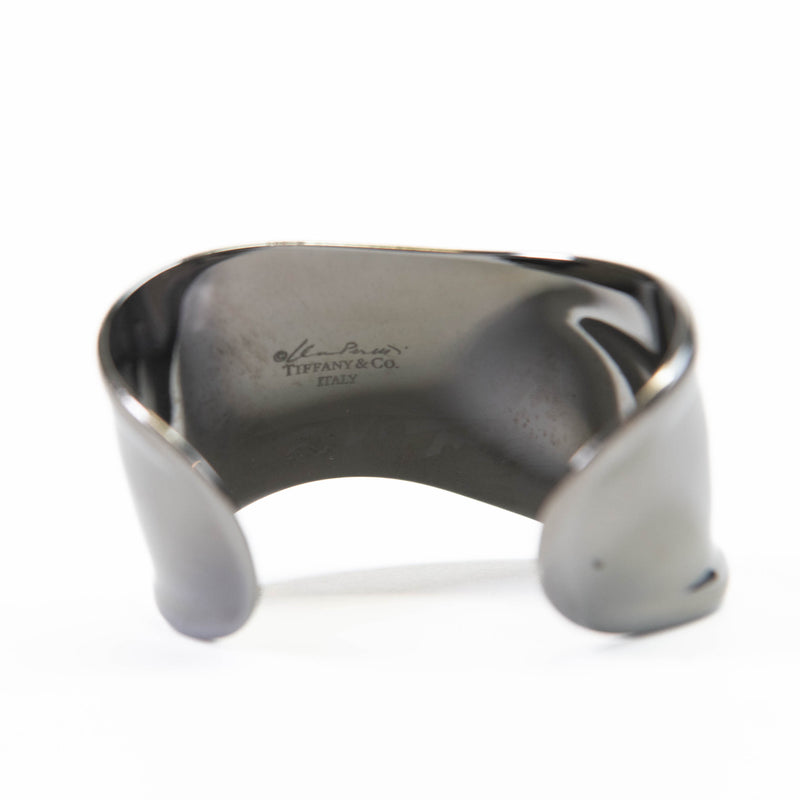 Tiffany & Co. Charcoal Ruthenium Elsa Peretti Right Hand Bone Cuff Bracelet