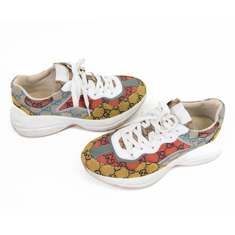 Gucci  Multicolor Monogram Multicolor Rhyton Sneakers 10