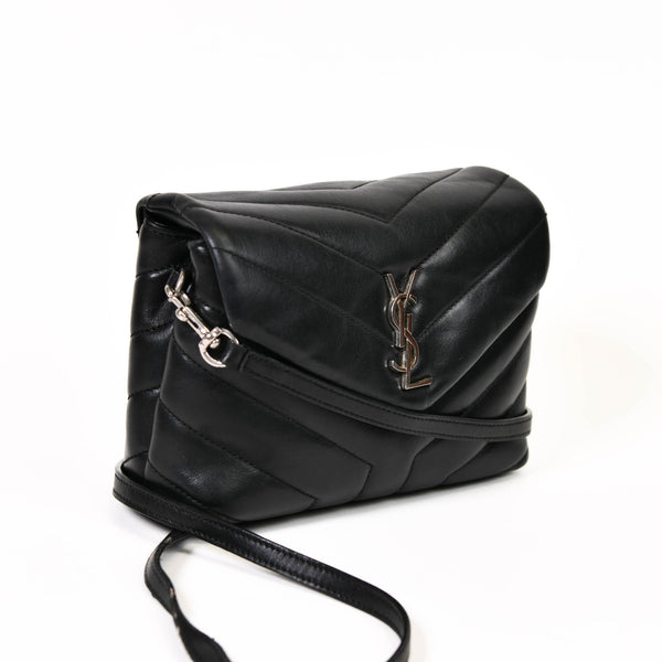 YSL Calfskin Y Quilted  Leather Monogram  Toy Loulou Crossbody Bag