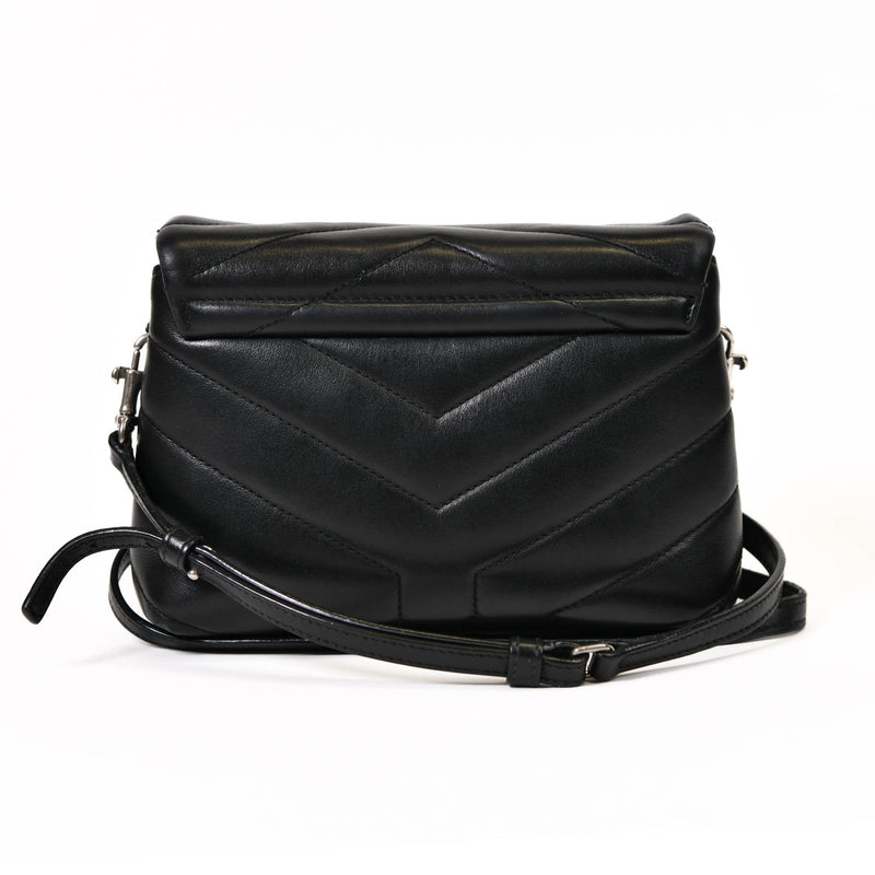 Calfskin y quilted monogram toy loulou crossbody bag black sale