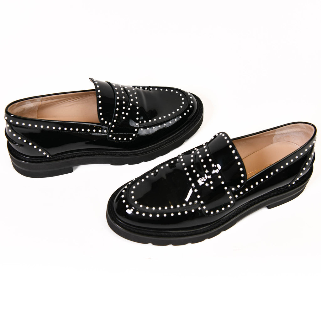 Stuart fashion weitzman black loafers