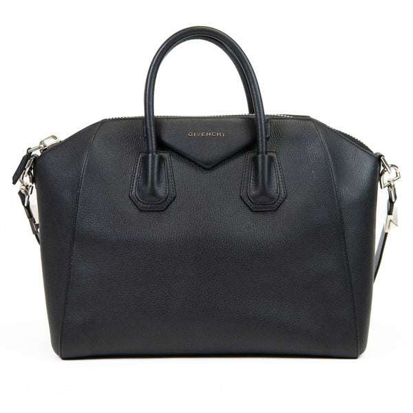 Givenchy Black Sugar Goatskin Medium Antigona Tote Bag