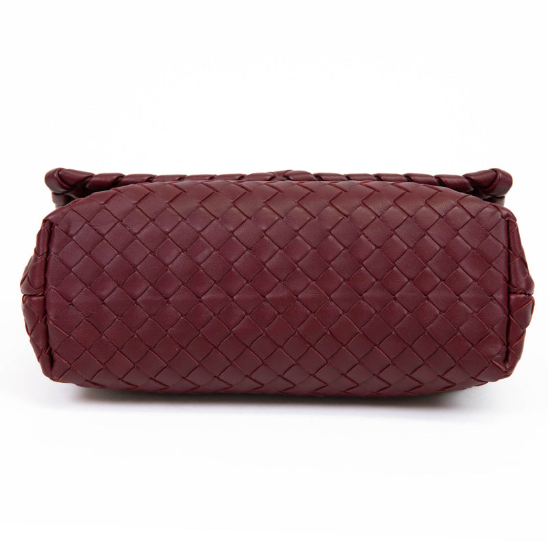 Bottega Veneta China Red Nappa Intrecciato Baby Olimpia Shoulder Bag