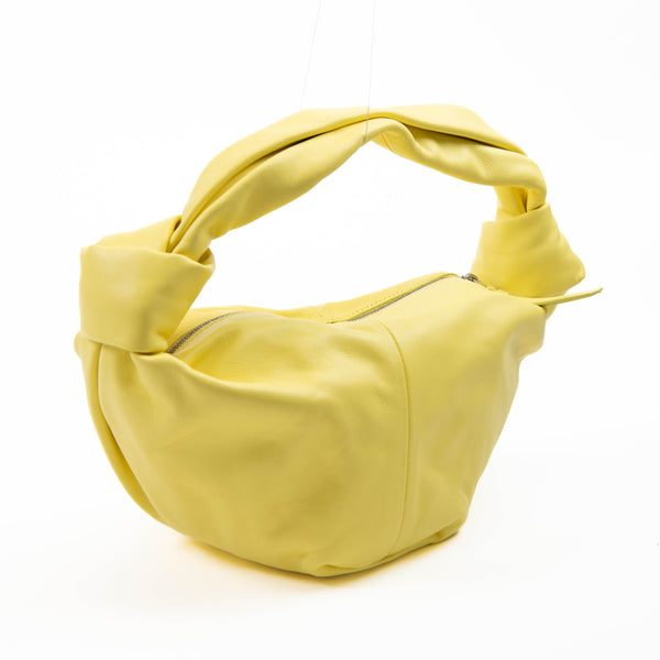 Bottega Veneta Yellow Calfskin Mini Double Knot Bag