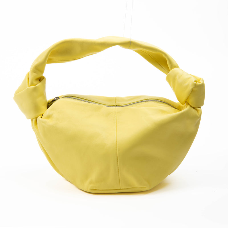 Bottega Veneta Yellow Calfskin Mini Double Knot Bag