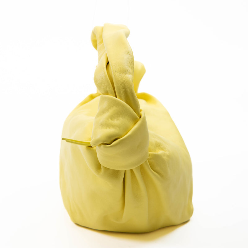 Bottega Veneta Yellow Calfskin Mini Double Knot Bag