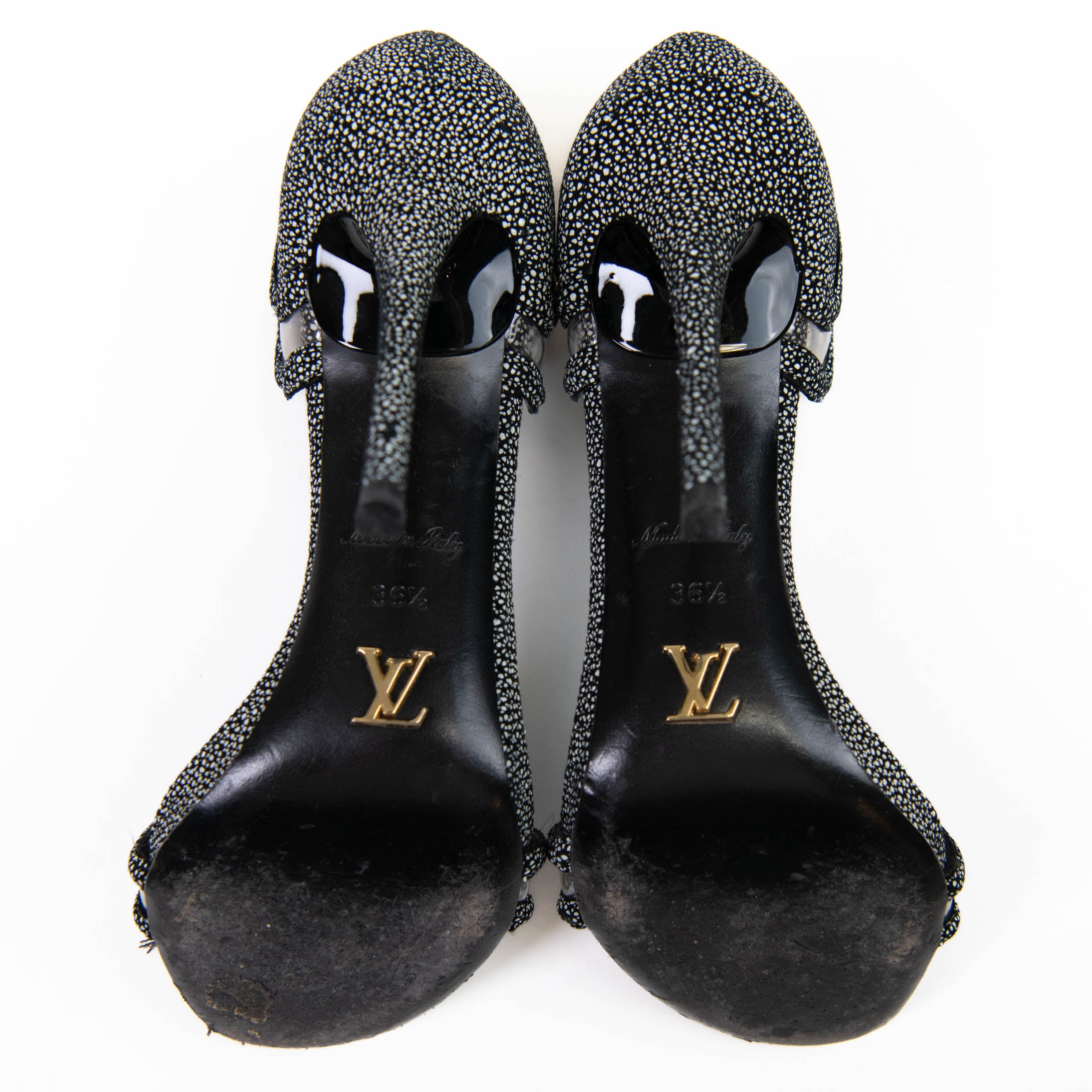 美品★ルイヴィトン・スエードレザー スパンコールLV スニーカー(361/2) LOUIS VUITTON - 美品☆ルイヴィトン・スエードレザー