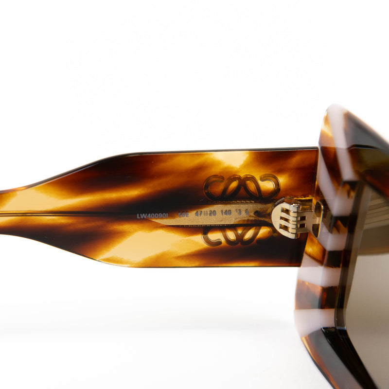 Loewe Square Tinted Brown Tortoiseshell Acetate Sunglasses