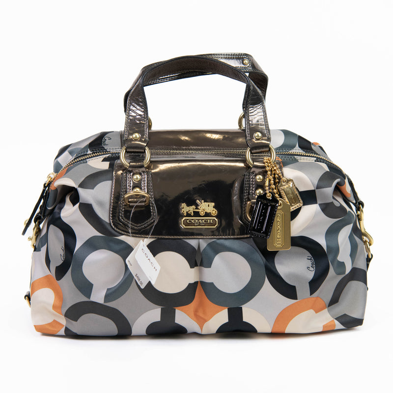 Coach Madison Multicolor Graphic Op Art Sabrina Satchel Handbag