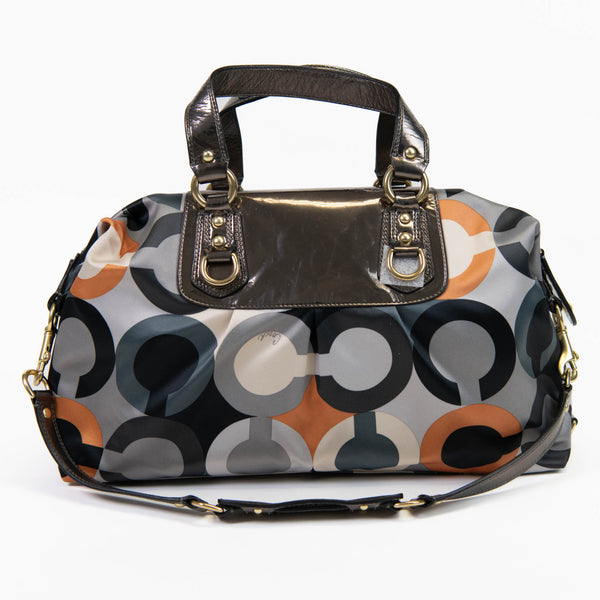 Coach Madison Multicolor Graphic Op Art Sabrina Satchel Handbag