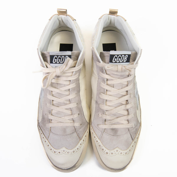 Golden Goose Leather Printed Mid Star High Top Sneakers 40