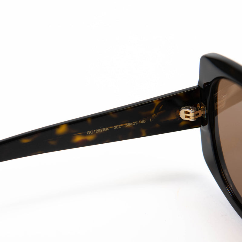 Gucci Tortoise Acetate Sunglasses GG1257S Sunglasses