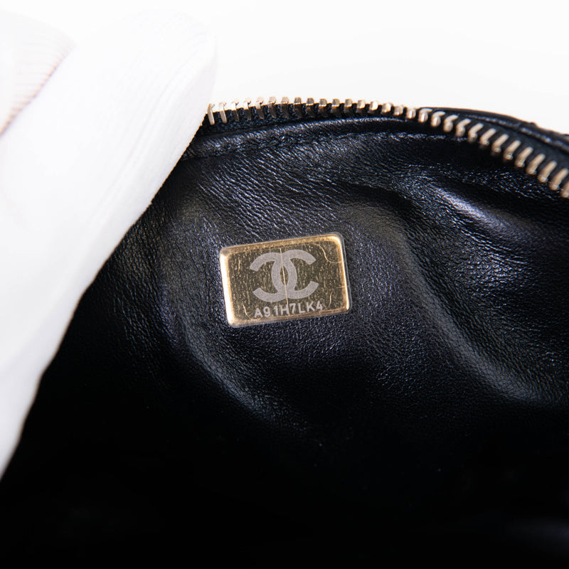 Chanel Black Lambskin Quilted Waist Bag Fanny Pack